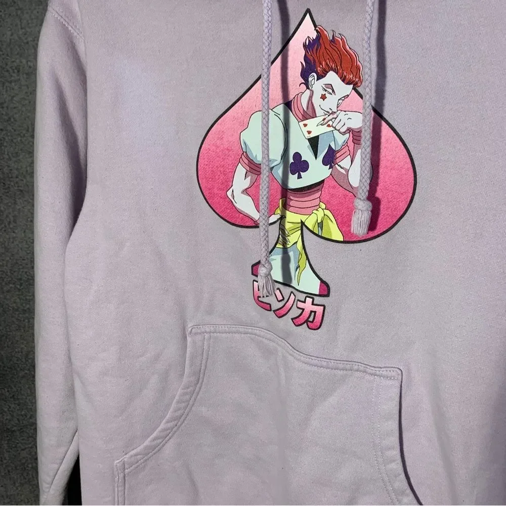 Hunter X Hunter Sweater Adult XS Pink Purple Hisoka Morow Pullover Hoodie Anime